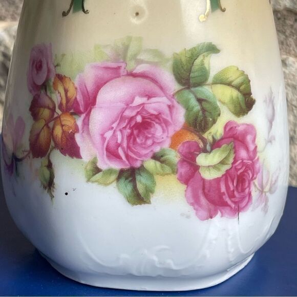 Antique German Hand Painted Floral Porcelain Sugar Shaker - Picture 12 of 16